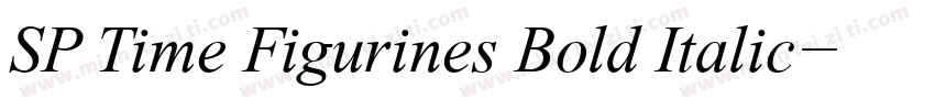 SP Time Figurines Bold Italic字体转换